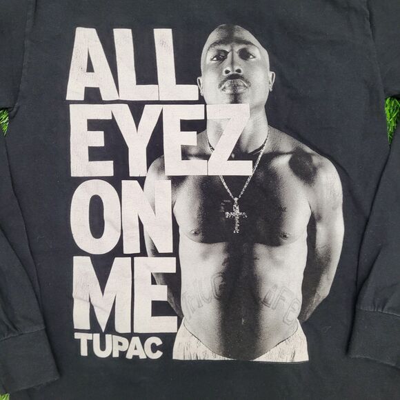 2PAC Tupac-Shakur Shirt Small 17x26 Hip-Hop Black - Picture 10 of 12
